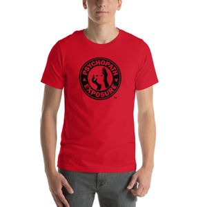 Unisex Signature Psychopath Exposure Logo T-Shirt [Blaqk &amp; Red]