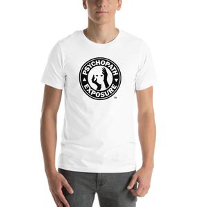 Unisex Signature Psychopath Exposure Logo T-Shirt [Blaqk &amp; White]