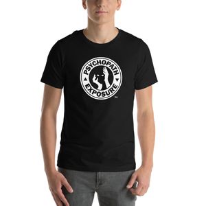 Unisex Signature Psychopath Exposure Logo T-Shirt [White &amp; Blaqk]