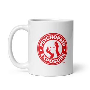 Signature Psychopath Exposure Logo - Coffee Mug [Blood Red]