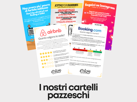 Raccolta cartelli pazzeschi airbnb e booking