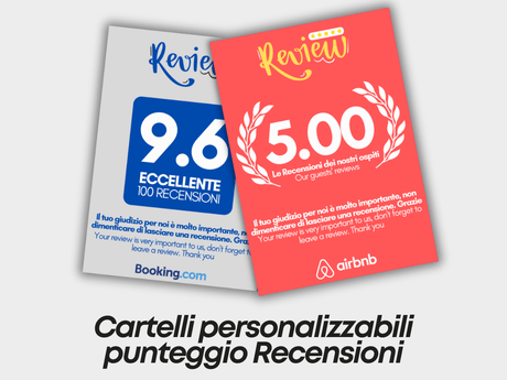 Cartelli [Esponi tuoi risultati] Airbnb &amp; Booking - Gratuiti o offerta libera