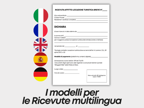 Modelli Ricevuta Affitti Brevi