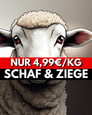 Veganes Schlachtfest 4,99€/kg Schaf Ziege