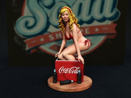 coca cola pin up 