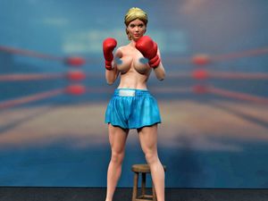 Pin-Up Female Boxer