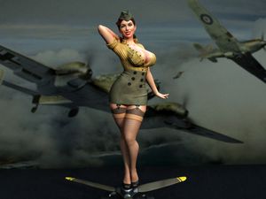 Army Pilot Pin-Up Girl