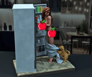 Artistic sculpture fridge 