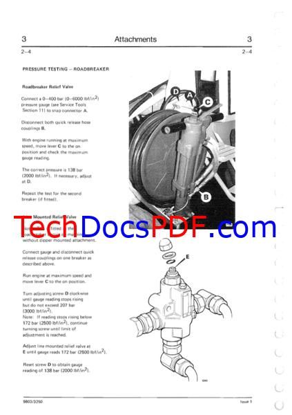 JCB 3CX, 4CX Excavator Loader Service Manual From Machine Serial No. 290000 (9803/3250)