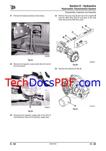 JCB 331 HST and 335 HST Tractor Service Manual (9803/9440)