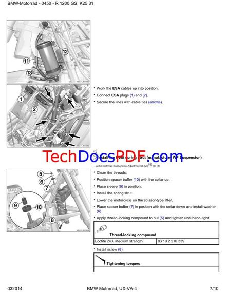 BMW R1200GS 2010-2012 SERVICE MANUAL (K25 31) 