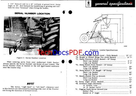 CASE 530 CK Wheel Tractor, Loader and Backhoe Service, Operators and Parts Manual