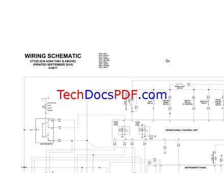 Bobcat CT120 Compact Tractor Wiring and Hydraulic / Hydrostatic Schematic