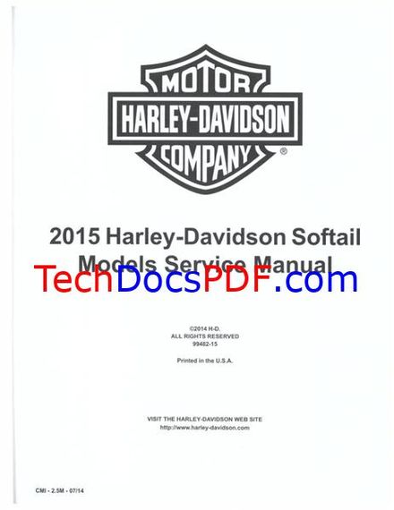 2015 Harley-Davidson Softail Models Service Manual – FLST/FXST Models