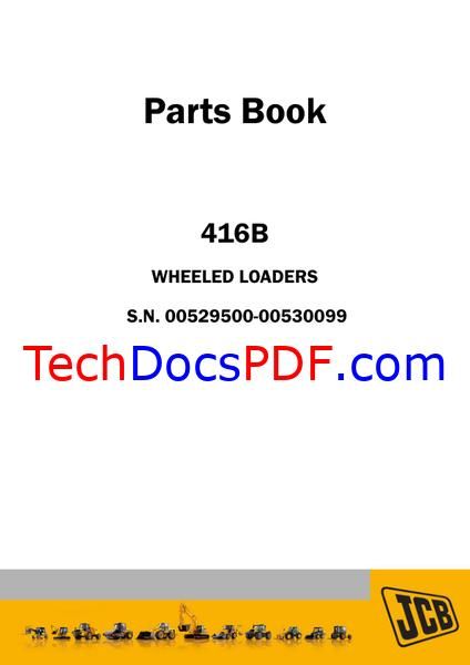 JCB 416B Wheeled Loaders Parts Manual (9802/2410)
