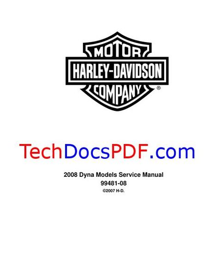 2008 Harley-Davidson Dyna Models Service Manual