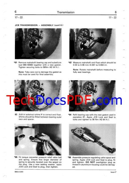 JCB 520–540B Loadall Range Service Manual (9803/3350)