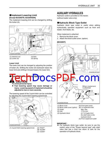 Kubota B2320 B2620 B2920 B2320 NARROW Tractor Operator&#x27;s Manual