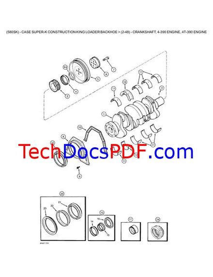 Case 580 Super K Construction King Loader Backhoe Tractor Parts Catalog (8-6952)