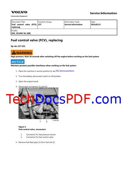 VOLVO EC240C NL Excavator Service Manual