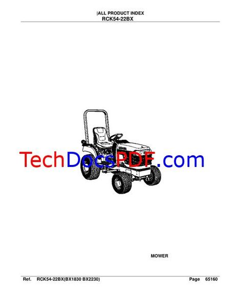 Kubota RCK54-22BX Mower Deck Parts Manual