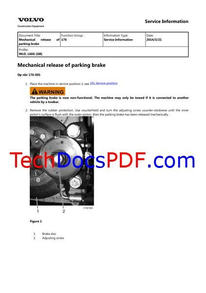 Volvo L60G Wheel Loader Service Manual