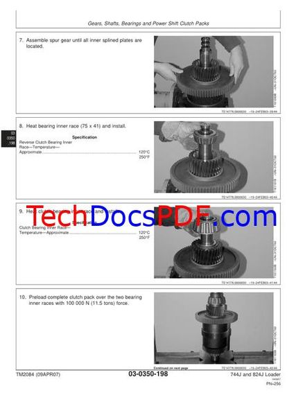 John Deere 744J and 824J Loader Repair Technical Manual (TM2084)