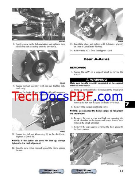 2012 Arctic Cat ATV models Service Manual