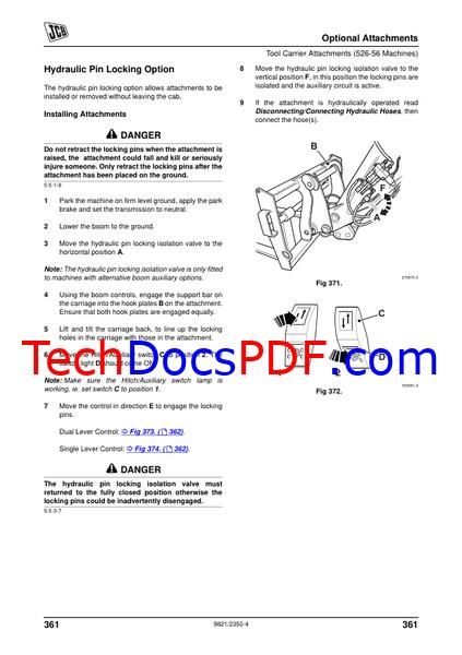 JCB 526-56 to 550-80 Tier 4i Loadalls Operator’s Manual (9821/2350-4)