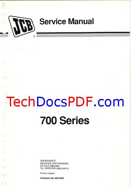 JCB 700 Series ADT Tier 2 Service Manual (9803/5000)