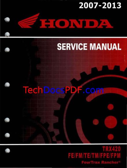 HONDA RANCHER 420 2007-2013 TRX420 SERVICE MANUAL
