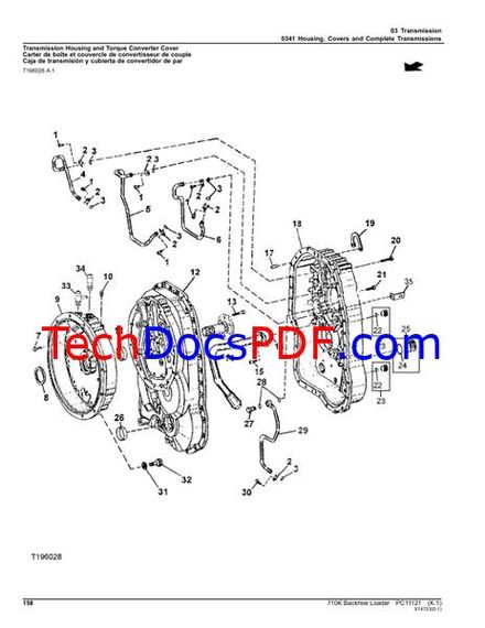 John Deere 710K Backhoe Loader Parts Manual (PC11121)