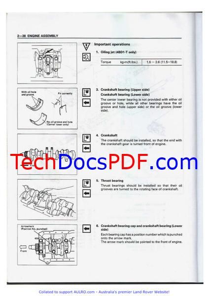 ISUZU 4BD1, 4BD1-T Automotive Diesel Engine Service Manual (IDE-2040)