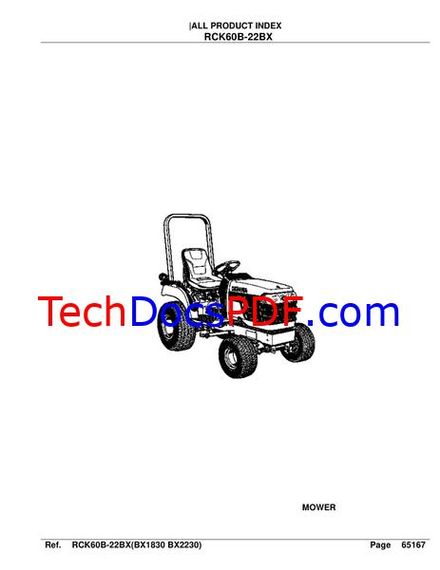 Kubota RCK60B-22BX Mower Deck Parts Manual