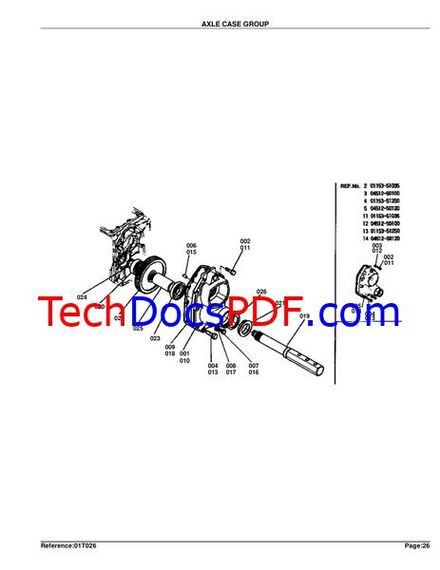 Kubota  B6100D-T Tractor Parts Manual