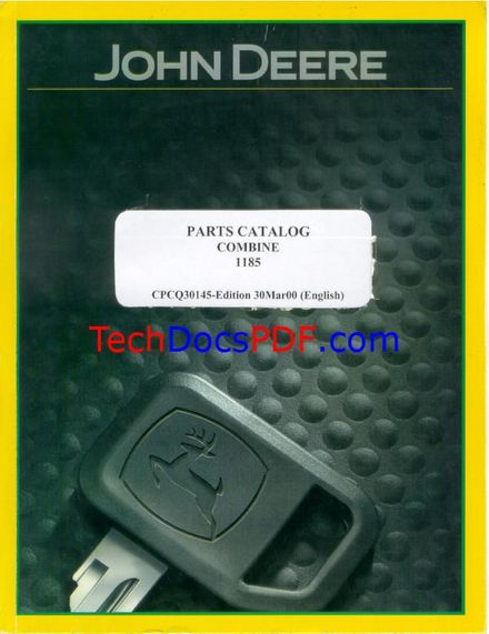John Deere 1185 Combine Parts Manual (CPCQ30145)