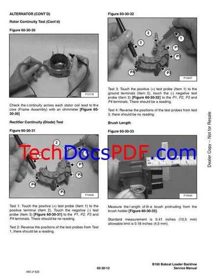 Bobcat B100 B-Series Backhoe Loader Service Manual (6902812)