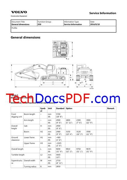 Volvo EC240 LC Excavator Service Manual EC240LC