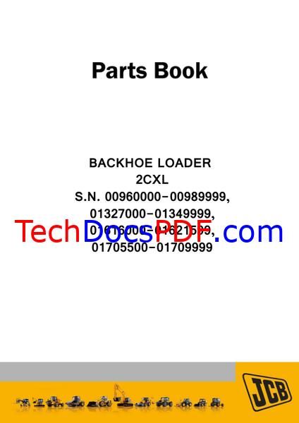 JCB 2CXL Backhoe Loader Parts Manual (9812/0030)