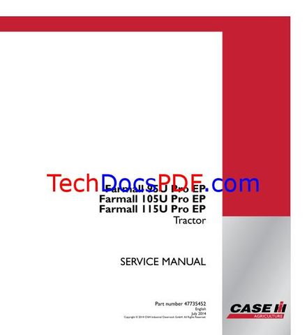 CASE IH 95U 105U 115U Farmall Pro EP Tractor (47735452)