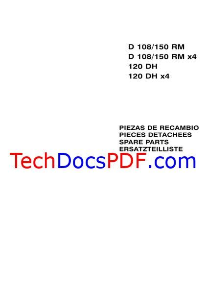 AUSA KUBOTA D902 Engine Parts Catalog: D 108/150 RM, D 108/150 RM x4, 120 DH, 120 DH x4