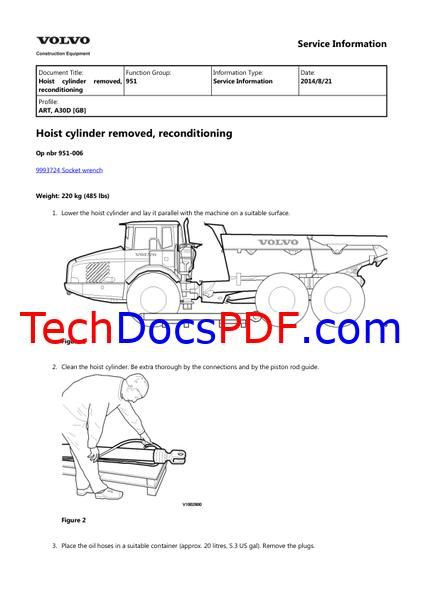 Volvo A30D Articulated Dump Truck Service Manual