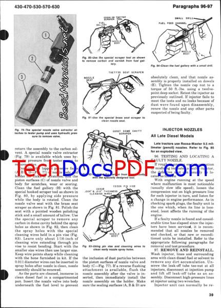J.I. CASE Series 430–640 Tractor Shop Manual