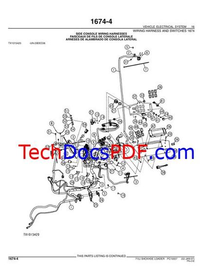John Deere 710J Backhoe Loaders Parts Catalog (PC10007)