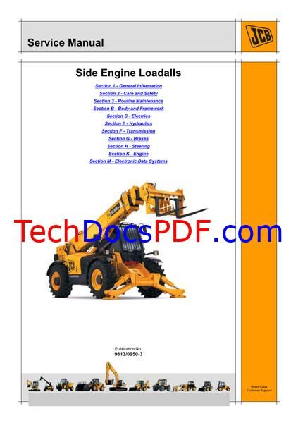 JCB 5A Series Loadall Tier 4i Service Manual (9813/0950-3)
