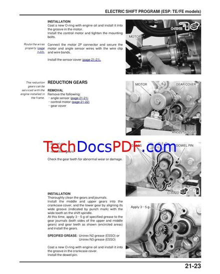 HONDA RANCHER 350 2000-2003 TRX350 TM/TE AND TRX350 FM/FE SERVICE MANUAL
