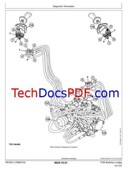 John Deere 710K Backhoe Loader Operation &amp; Test Technical Manual (TM12511)