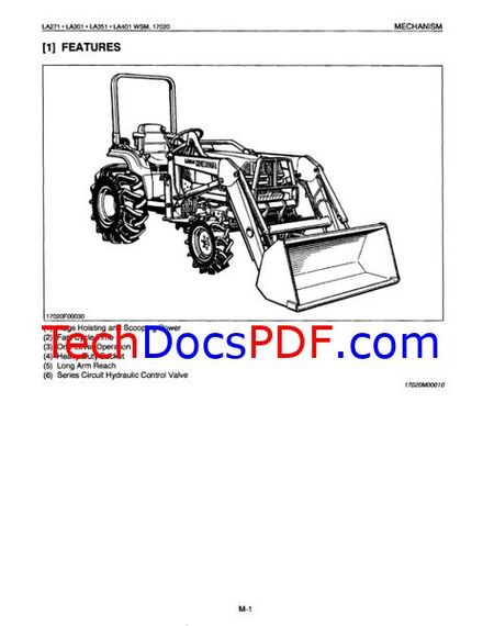 Kubota LA271 LA301 LA351 LA401 Loader Service Manual