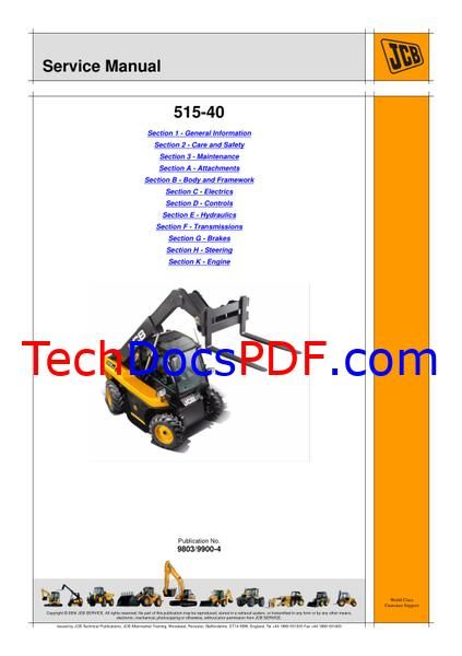 JCB 515-40 Service Manual (9803/9900-4)