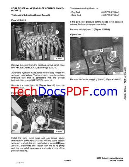 Bobcat B300 B-Series Backhoe Loader Service Manual (6902773)